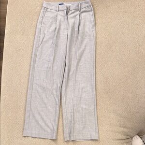 Old Navy Light Gray Wide-Leg Trousers